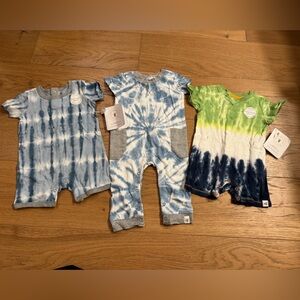 Burt's Bees Baby Tie Dye Romper Bundle